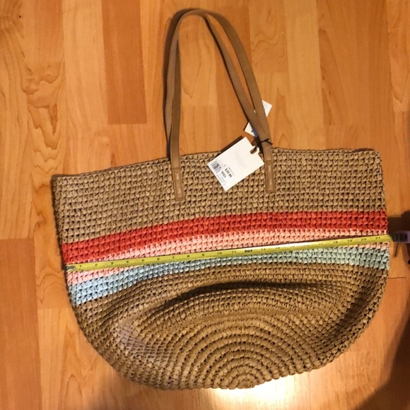 NWT Hearth and Hand Magnolia Market Tote Beach Bag - Picture 9 of 9